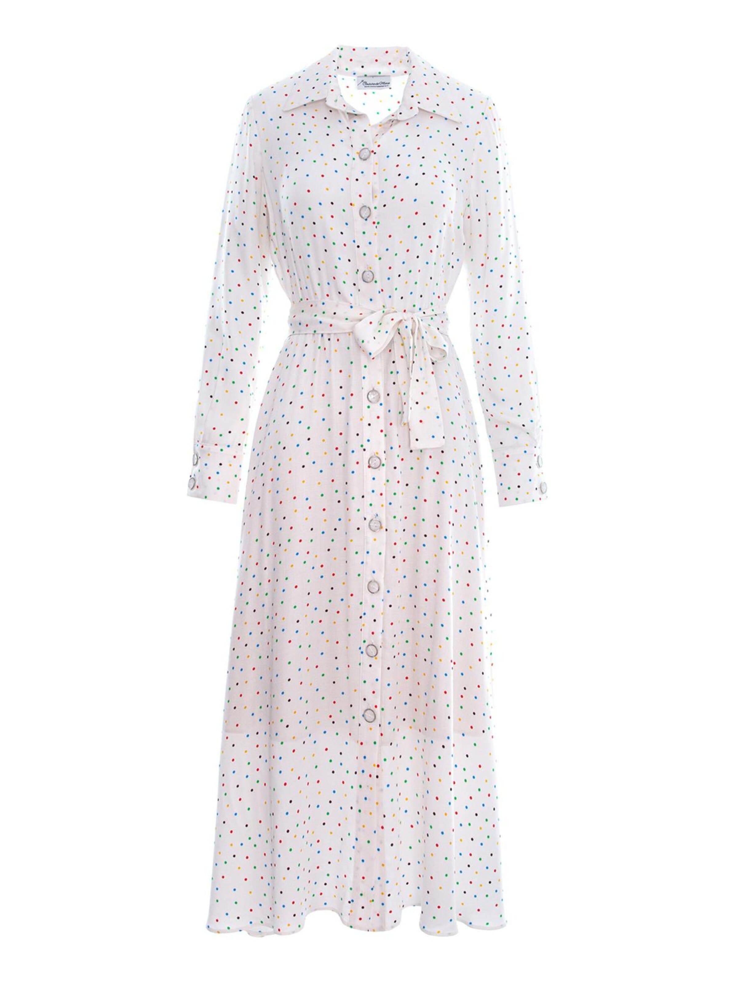 Couture de Marie Skjortklänning 'Viscose Shirt Dress – Raya' i vit: framsida