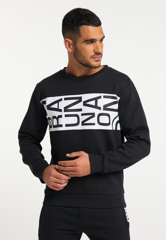 BRUNO BANANI Sweatshirt 'Richardson' in Zwart: voorkant