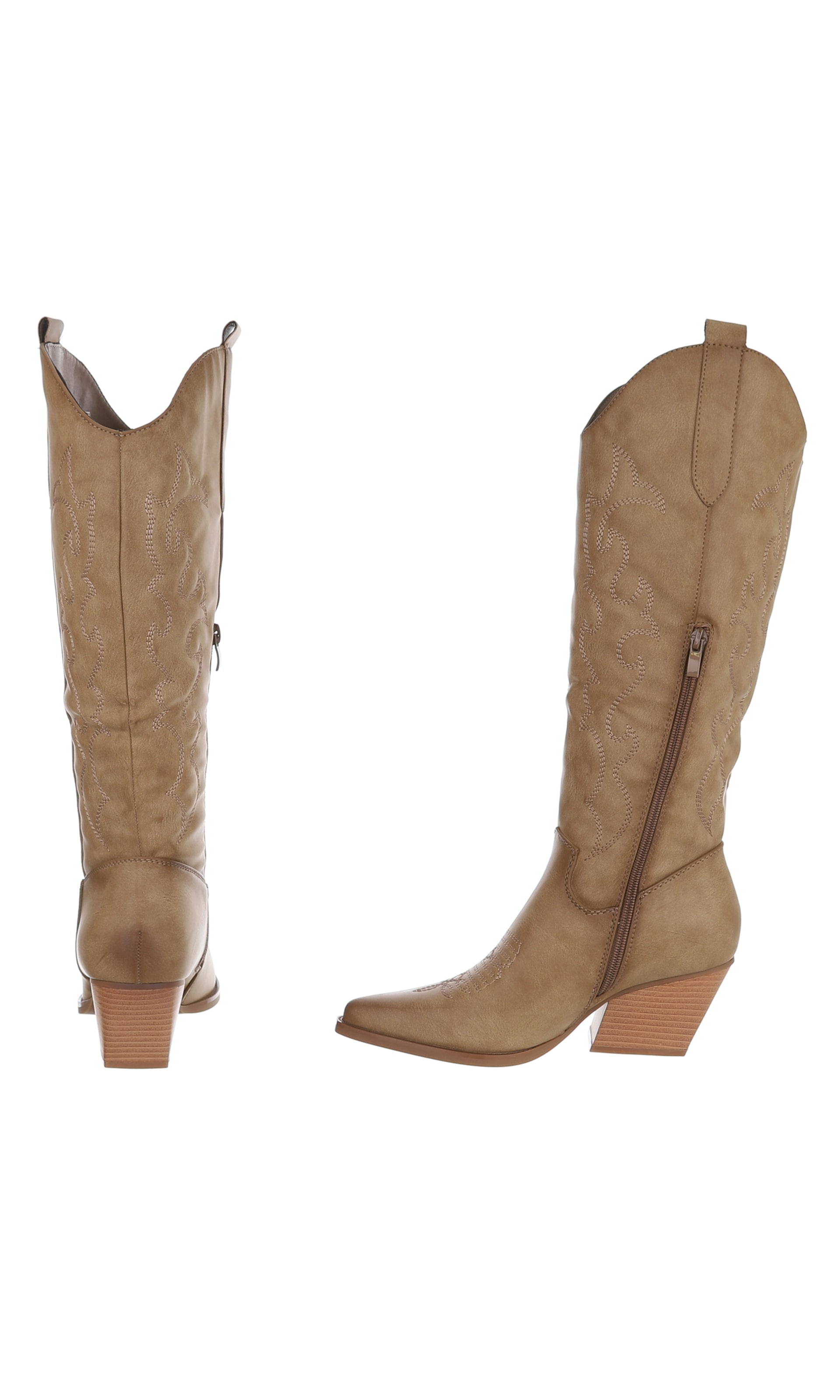 Ital-Design Cowboystiefel in Braun