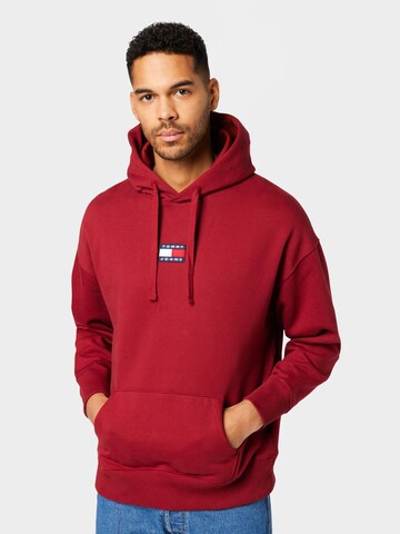 Sweat-shirt Tommy Jeans en rouge : devant