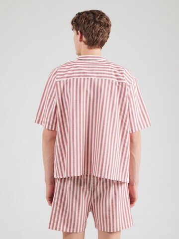 Kaotiko Comfort fit Button Up Shirt 'SUMO' in Red
