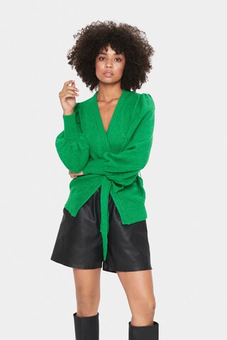 SAINT TROPEZ Knit cardigan 'NanettSZ' in Green: front