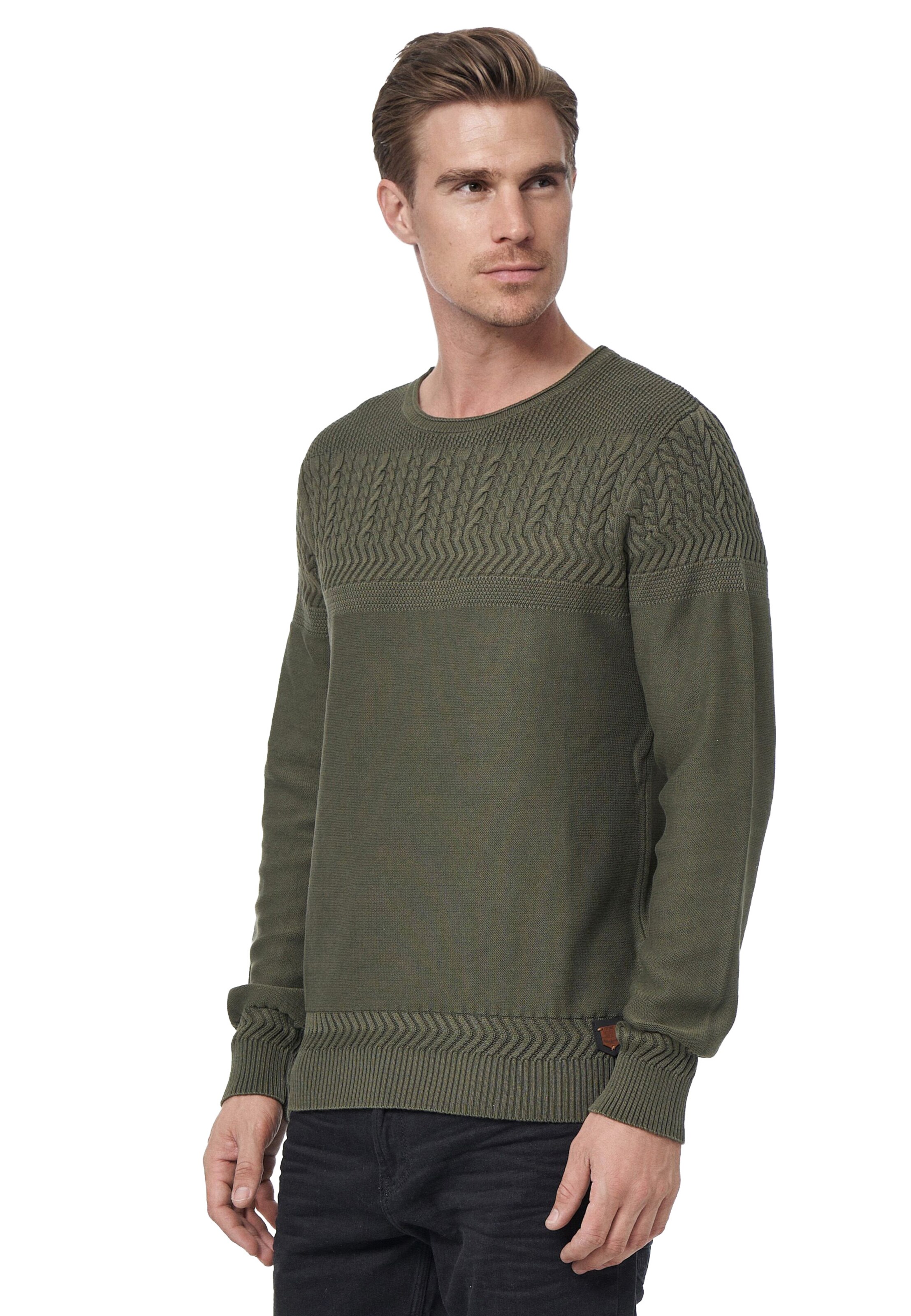 Rusty Neal Pullover in Grün: Vorderseite
