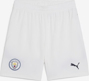 PUMA Regular Workout Pants 'Manchester City 24/25' in White: front