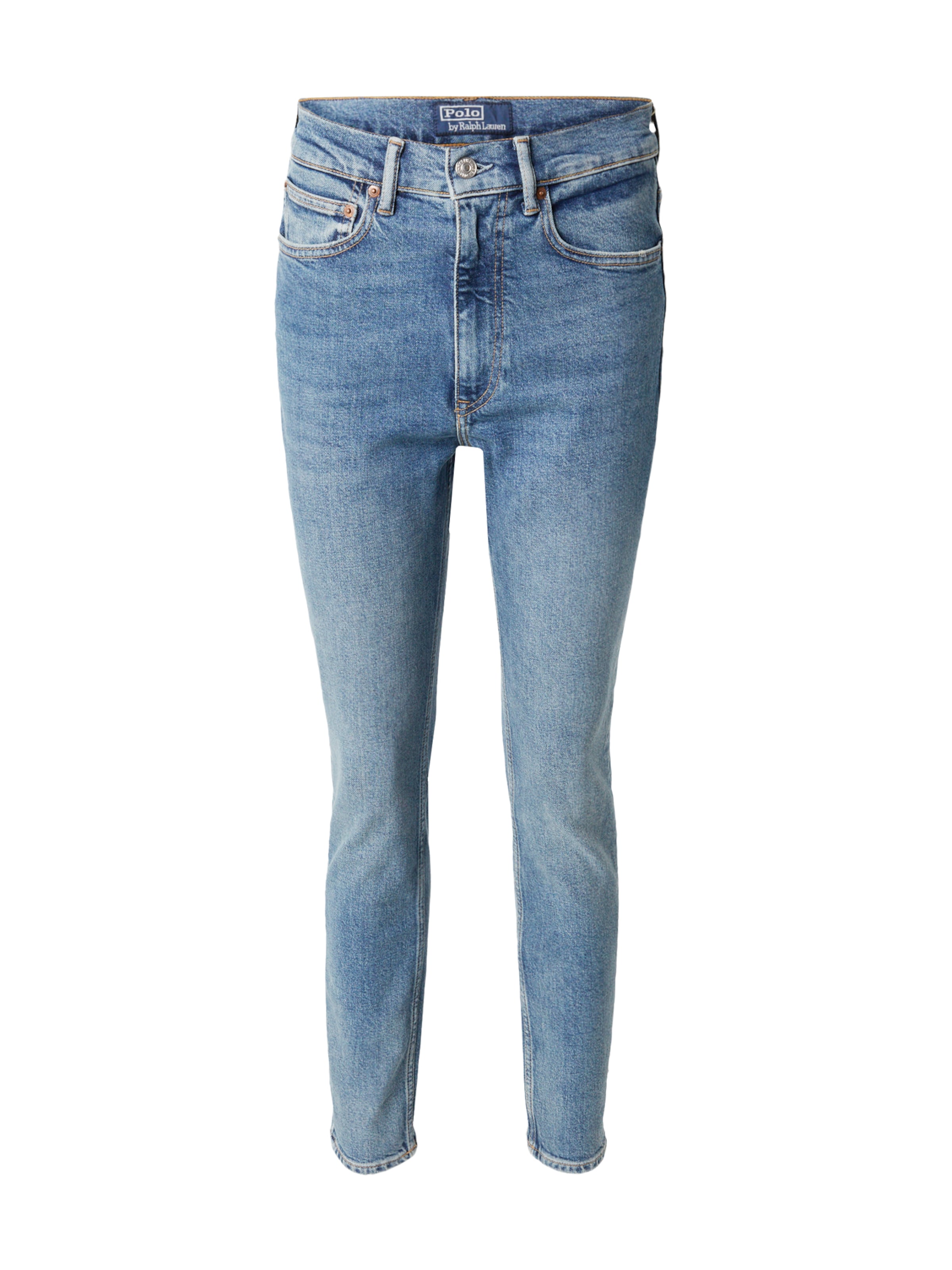 Skinny Jeans de la Polo Ralph Lauren pe albastru: față