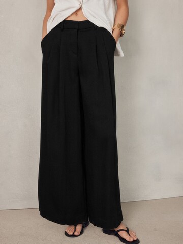 Next Wide Leg Hose in Schwarz: Vorderseite