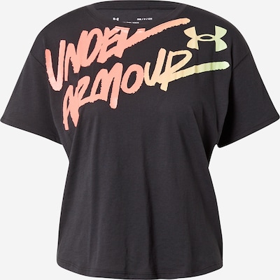 UNDER ARMOUR Functioneel shirt in de kleur Groen / Sinaasappel / Zwart, Productweergave