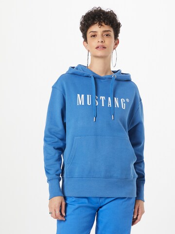 MUSTANG Sweatshirt 'Bianca' in Blue: front