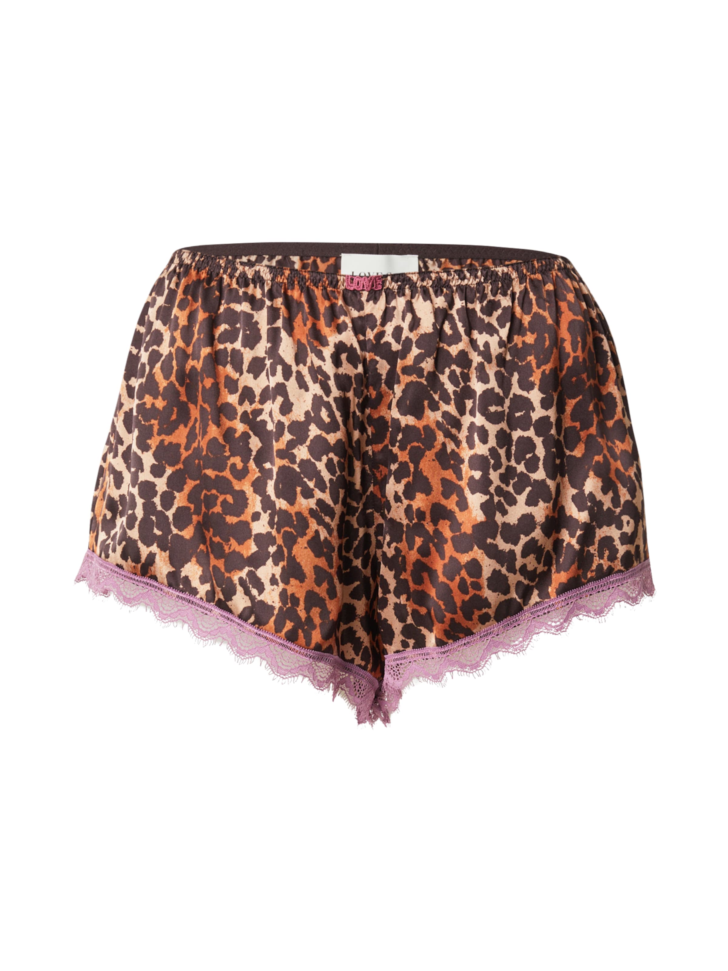 Pantalon de pyjama 'Brooke' LOVE Stories en marron : devant