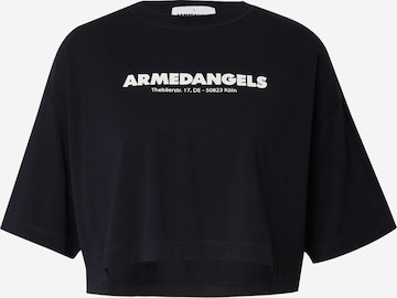 Tricou 'LARIA' de la ARMEDANGELS pe negru: față