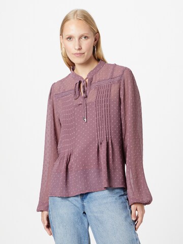 ABOUT YOU Blouse 'Agnes' in Lila: voorkant