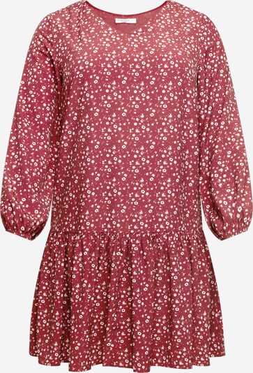 GLAMOROUS CURVE Kleid in blutrot / weiß, Produktansicht