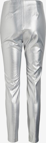 VILA Normální Kalhoty 'DISCO' – stříbrná