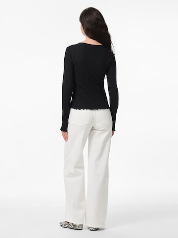PIECES Gebreid vest in Zwart