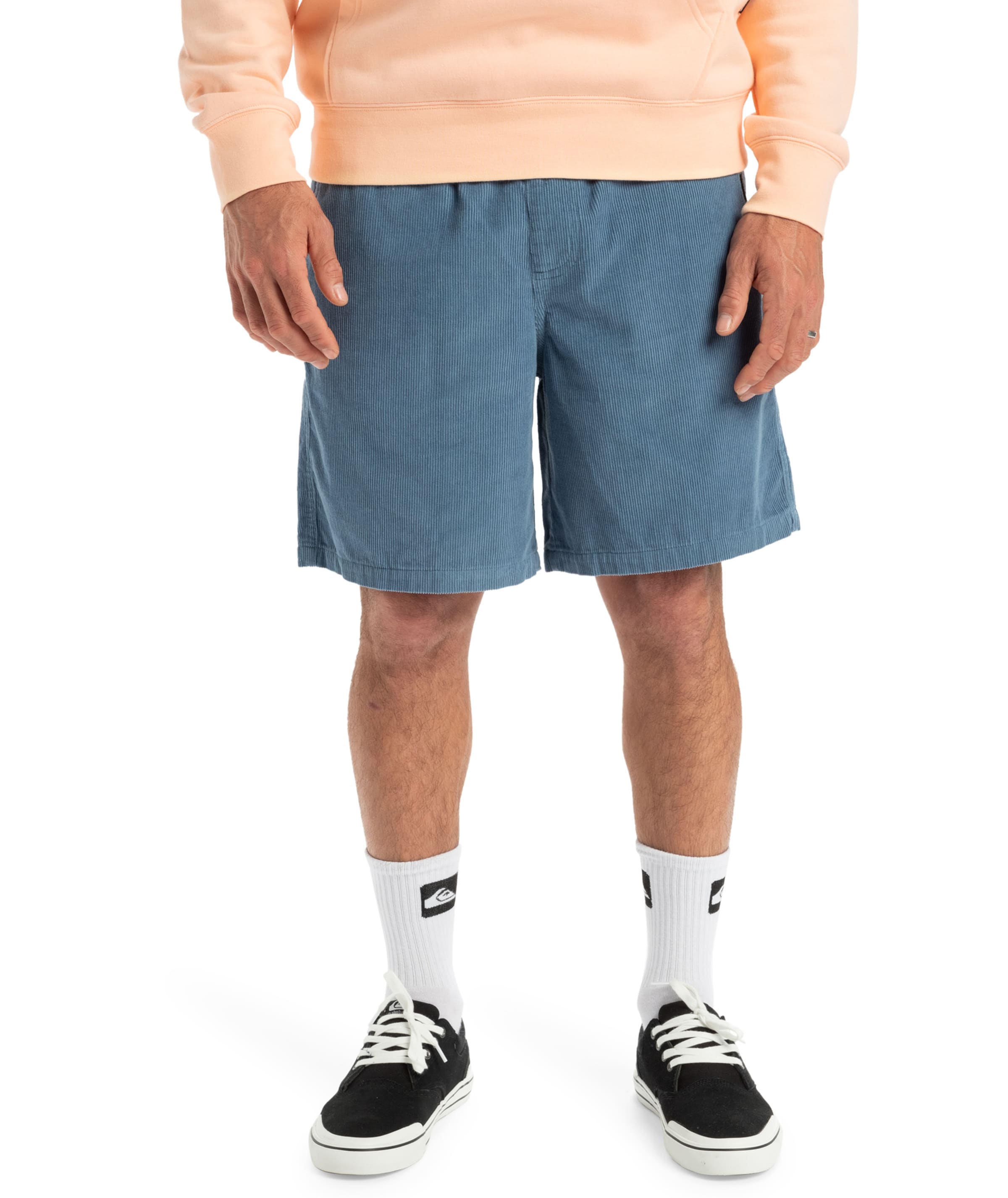 QUIKSILVER Skinny Workout Pants in Blue: front