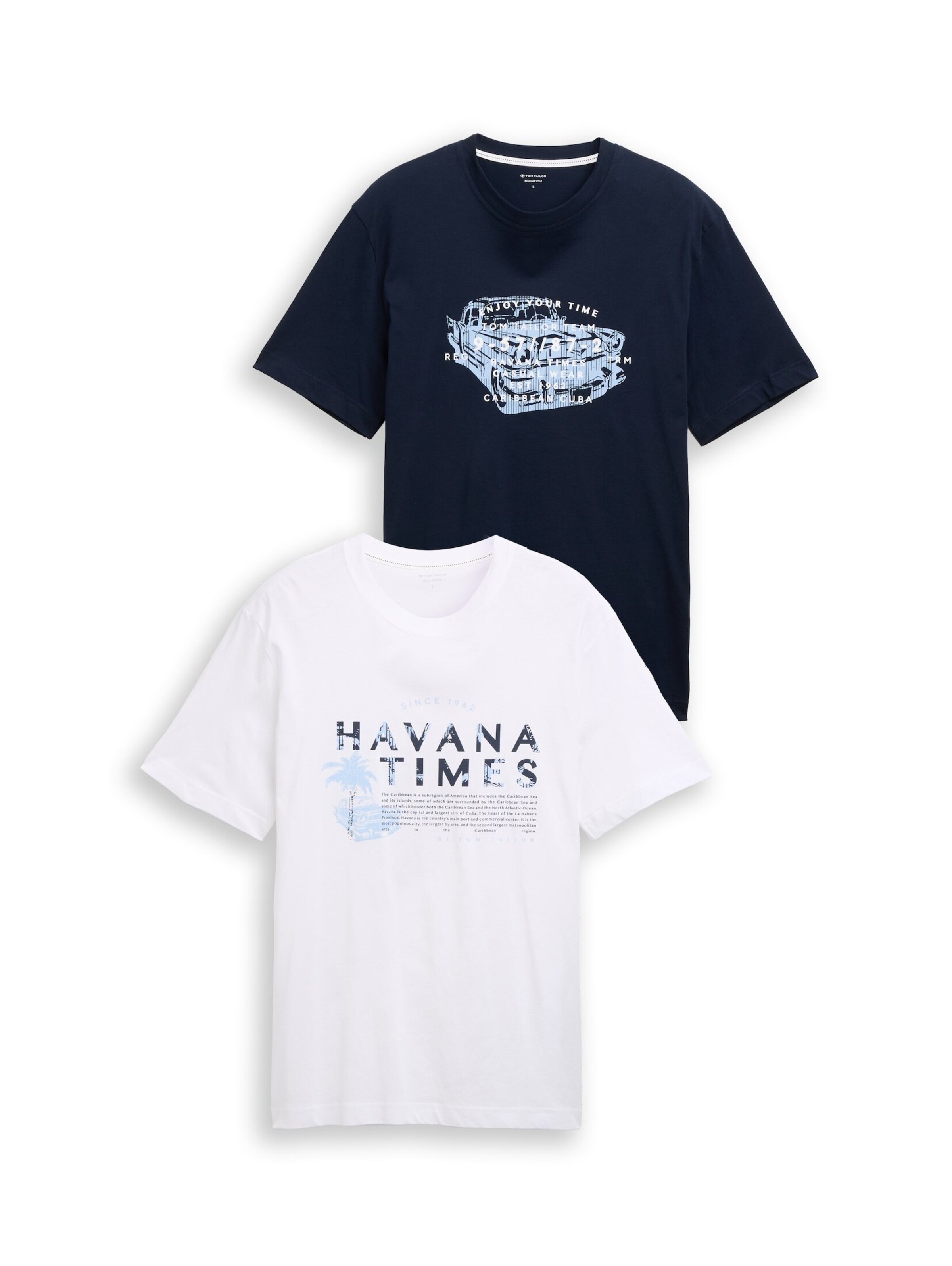 TOM TAILOR Majica | modra barva: sprednja stran