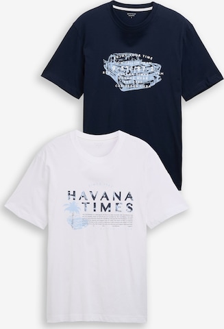 T-Shirt TOM TAILOR en bleu : devant