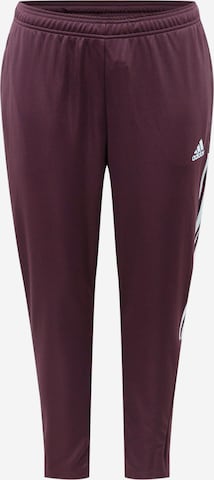 ADIDAS SPORTSWEAR - Calças de desporto 'Tiro ' em vermelho: frente