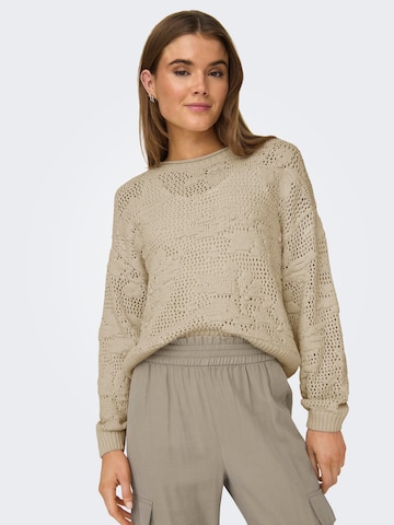 ONLY Sweater 'Cille Life' in Beige: front