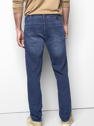 MEYER Loosefit Chinohose 'M5 Five 9-6294', Thermo in Blau