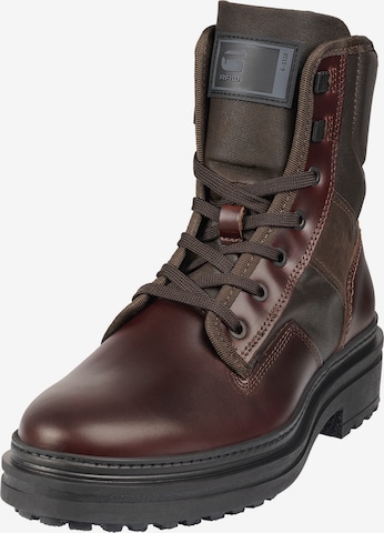 G-Star RAW Lace-Up Boots 'Morry' in Brown: front