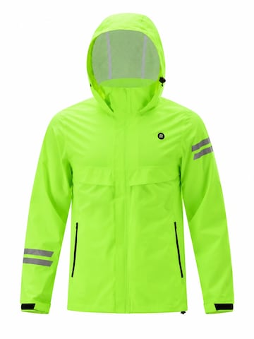 ROCKBROS Outdoorjacke 'Wasserdicht Atmungsaktiv Reflektierend Fahrradjacke Outdoor Kapuze'‌‌‌ in Grün: Vorderseite