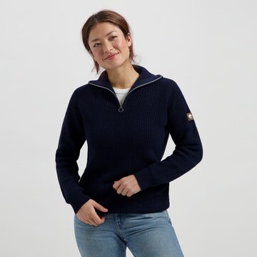 Travelin Sweater 'Brecon' in Blue: front