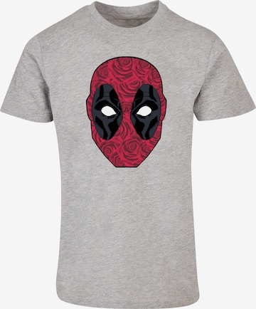 T-Shirt 'Deadpool - Head Of Roses' ABSOLUTE CULT en gris : devant