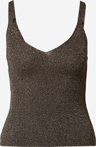 A LOT LESS Knitted Top 'Justine' in Brown: front