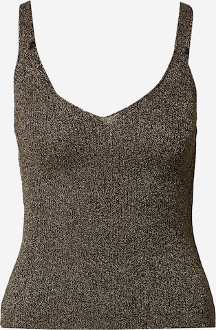 A LOT LESS Knitted Top 'Justine' in Brown: front