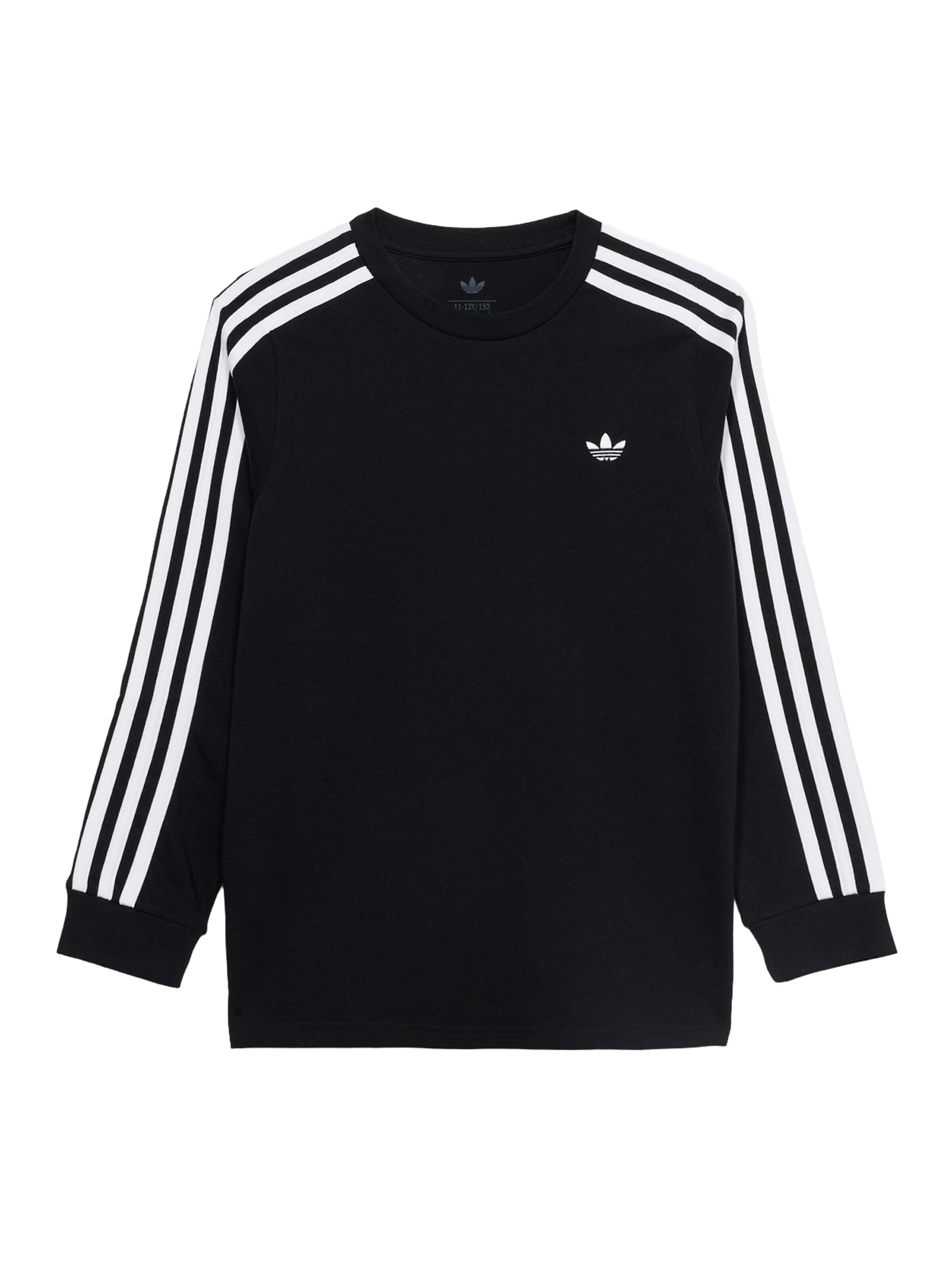 ADIDAS ORIGINALS Tričko '3 STRIPE LS' - Čierna: predná strana