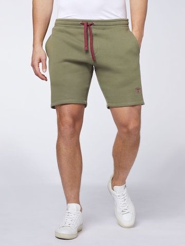 CHIEMSEE Regular Pants in Green: front
