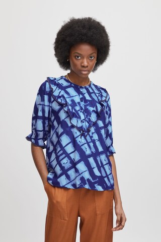 Atelier Rêve Blouse 'Iridah' in Blue: front