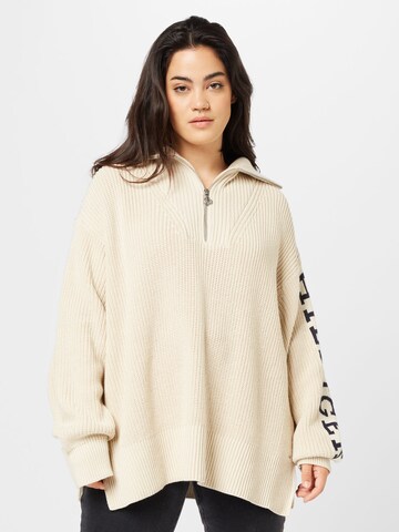 Tommy Hilfiger Curve Pullover i beige: forside