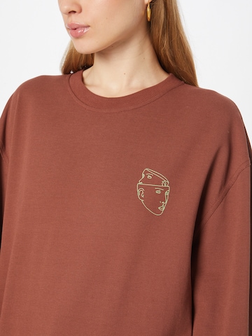 ABOUT YOU Limited Sweatshirt 'Jim' by Jannik Stutzenberger' in Brown