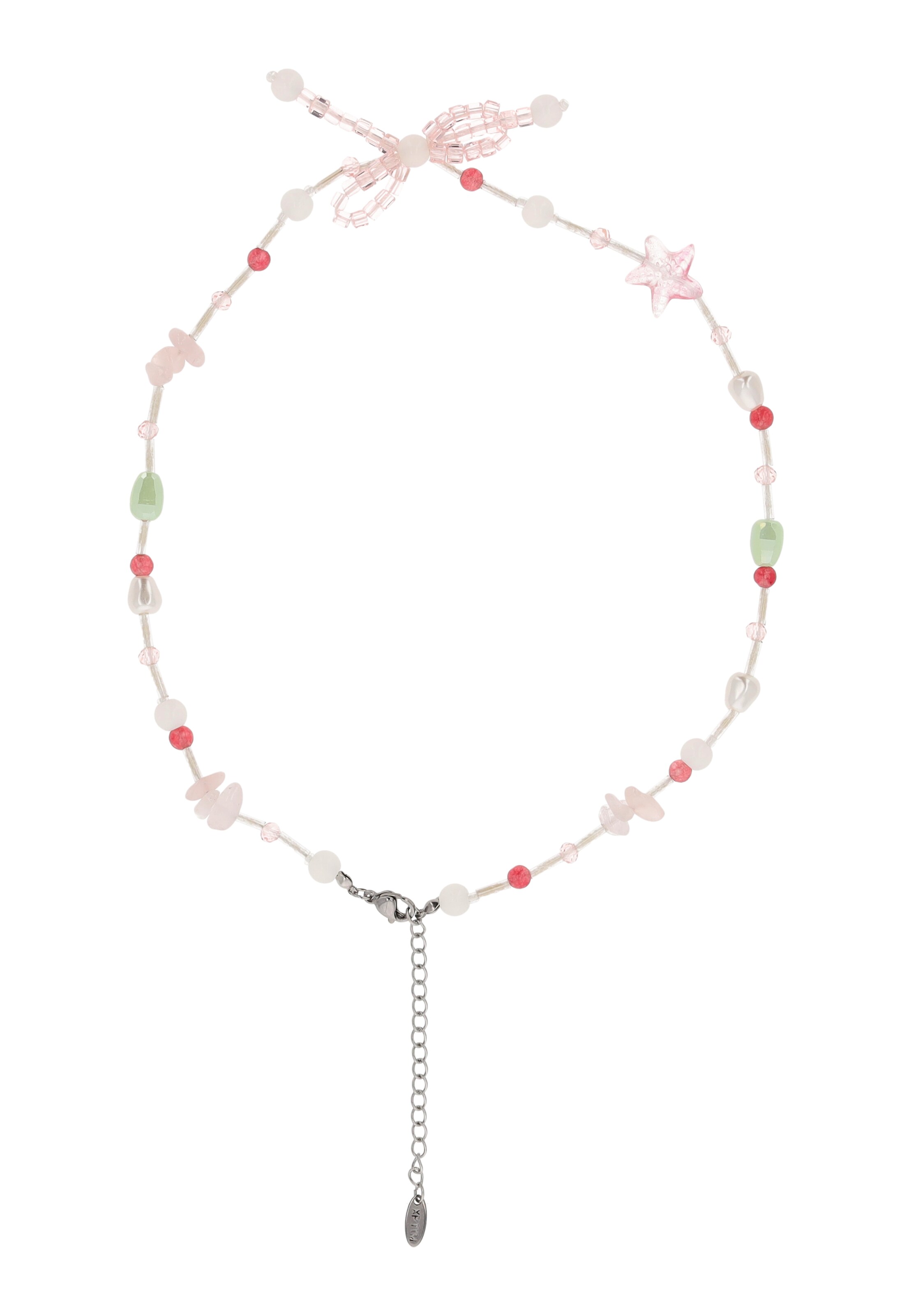 IZIA Necklace in Pastel green / Pink, Item view