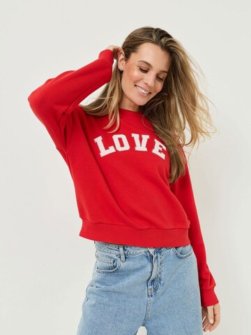 Sweat-shirt Tamaris en rouge : devant