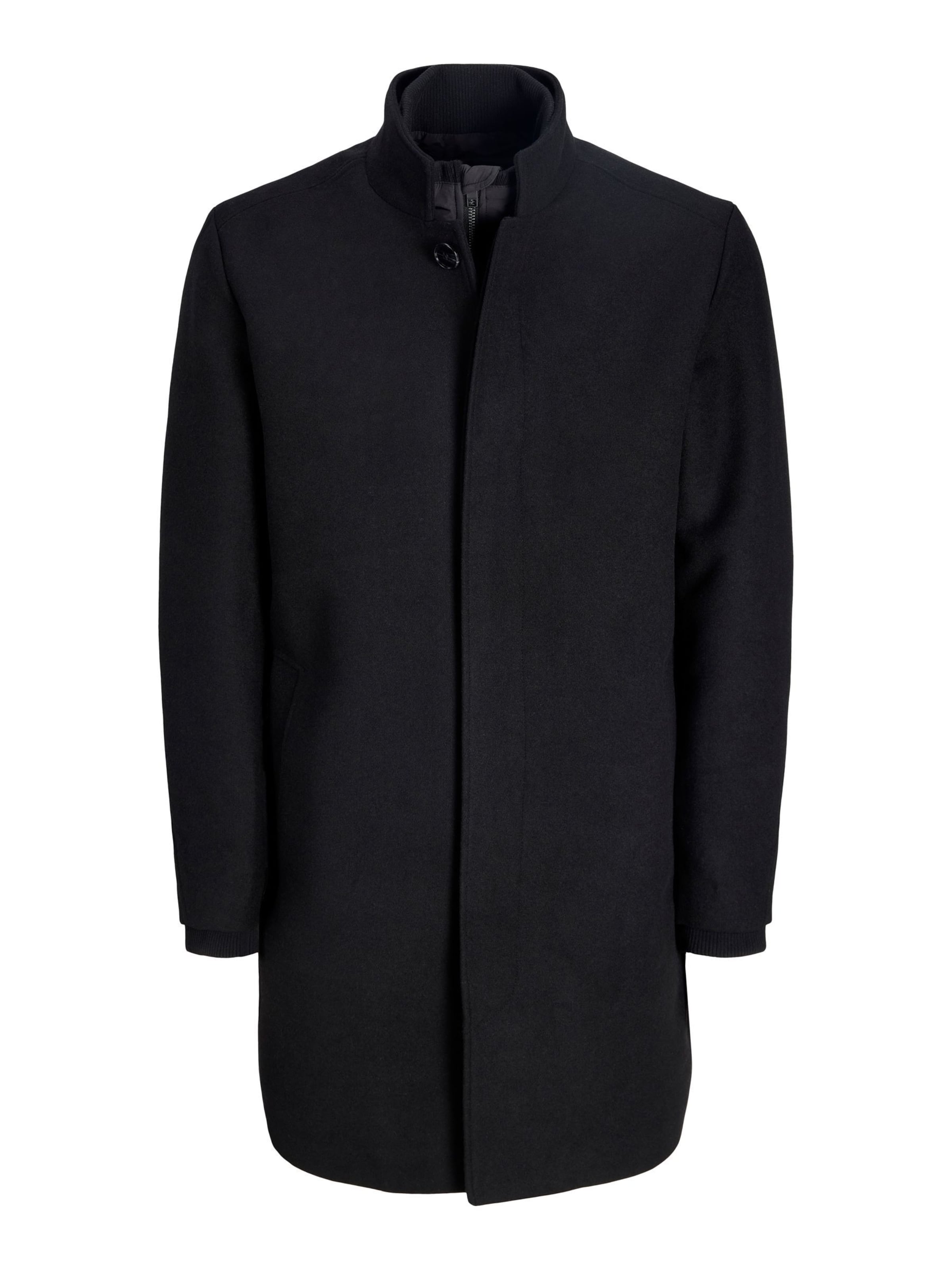 Manteau mi-saison 'JJEMELTON' JACK & JONES en noir : devant