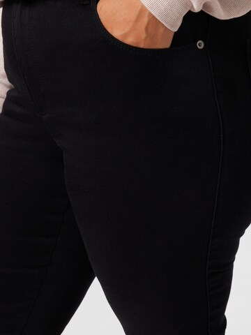 ABOUT YOU Curvy Skinny Jeans 'Insa' in Zwart