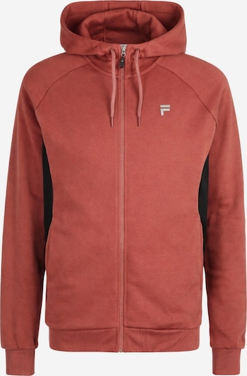 FILA Sweatjacke in M in dunkelrot / schwarz, Produktansicht