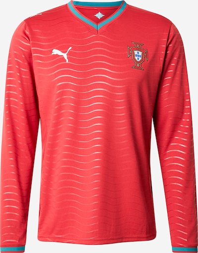 Triko 'Portugal 2026' iš PUMA, spalva – žalsvai mėlyna / ugnies raudona / balta, Prekių apžvalga