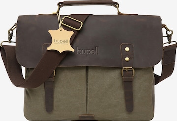 bupell Laptoptasche 'Messenger XL' in Grün: Vorderseite