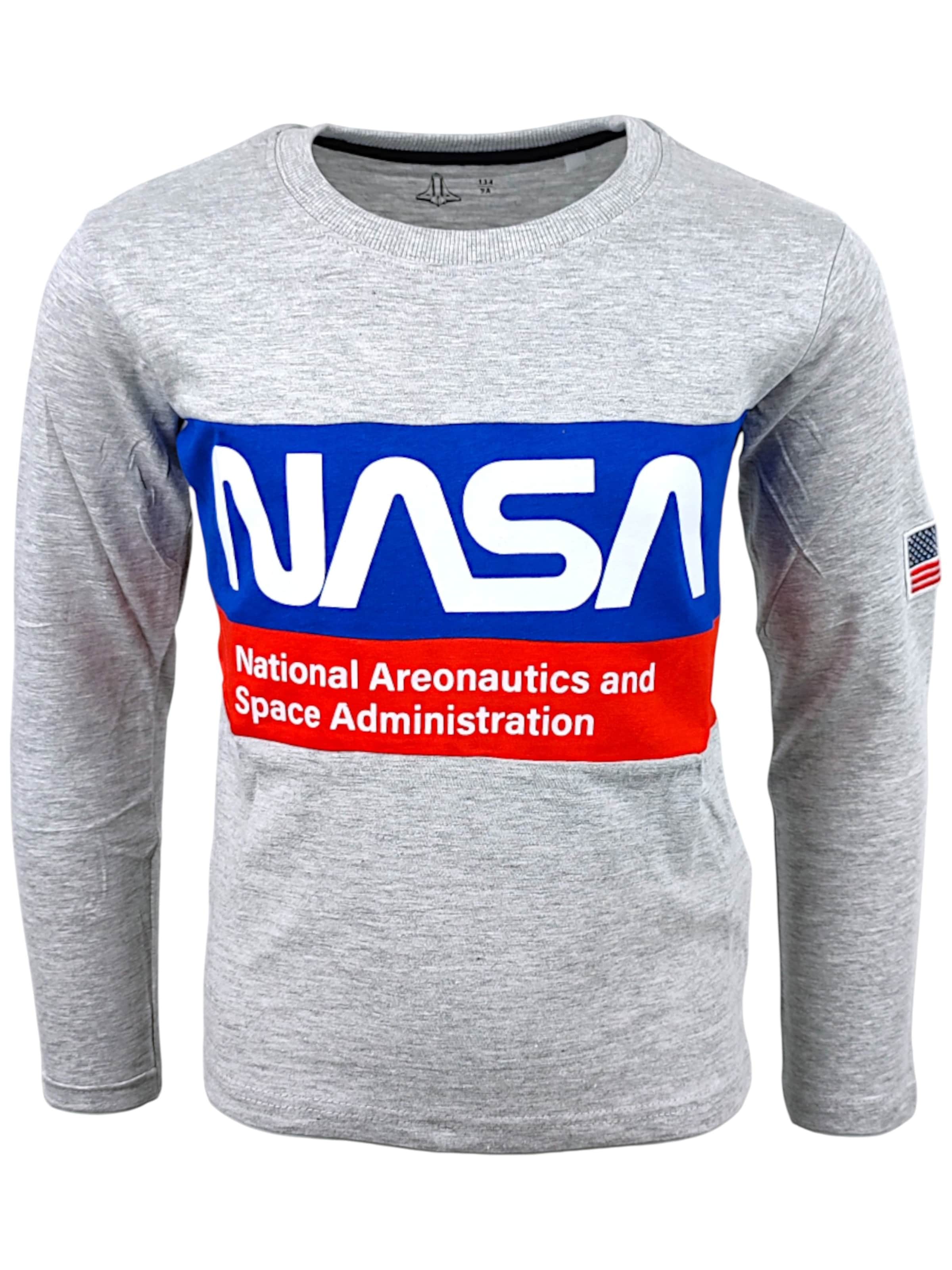 NASA Shirt 'NASA' in Grey: front