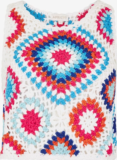 Apricot Diamond Crochet Crop Vest Top ' ' in S in blau, Produktansicht