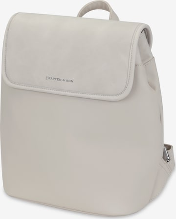 Kapten & Son - Mochila 'Copenhagen Oyster' en gris: frente