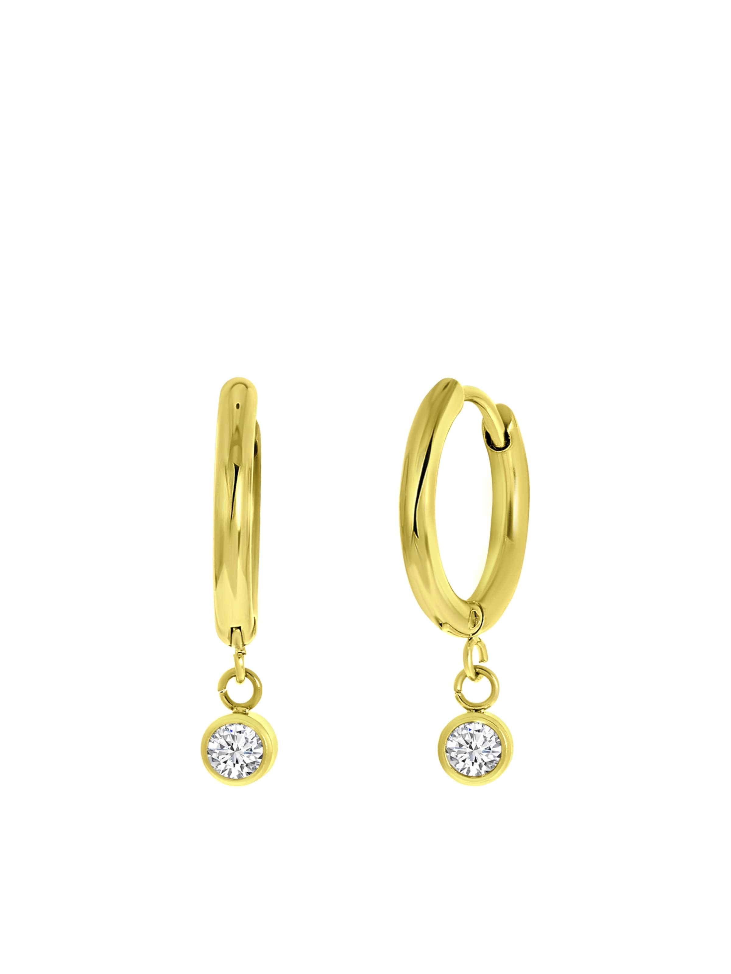 Lucardi Earrings 'Daya ' in Gold: front