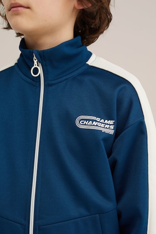 WE Fashion Кофта на молнии в Синий