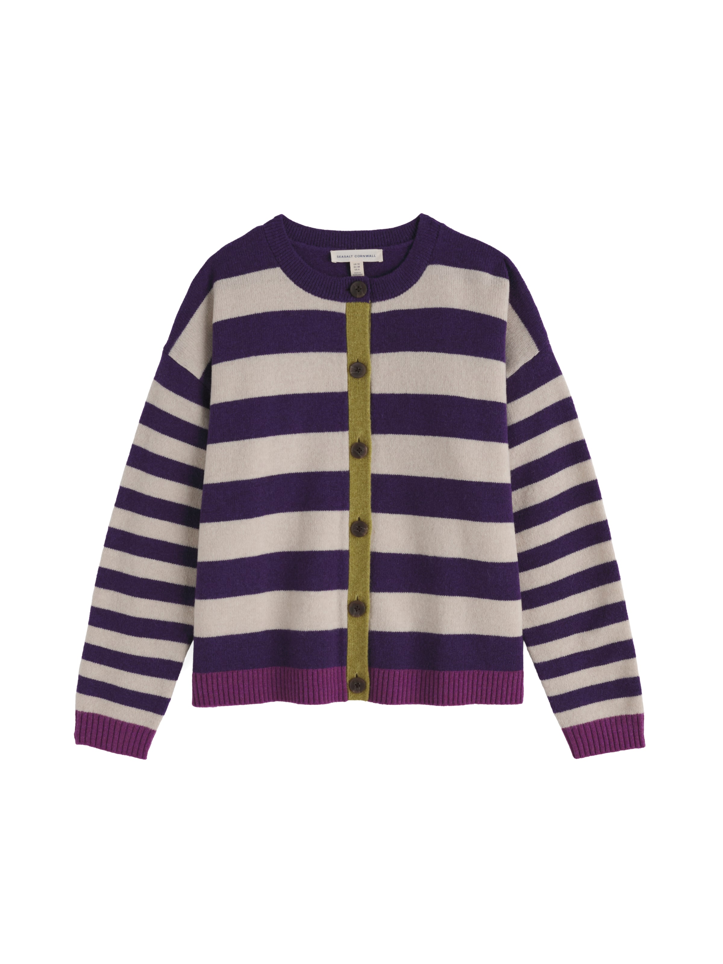 Seasalt Cornwall Strickjacke 'Pinwell' in Lila: Vorderseite