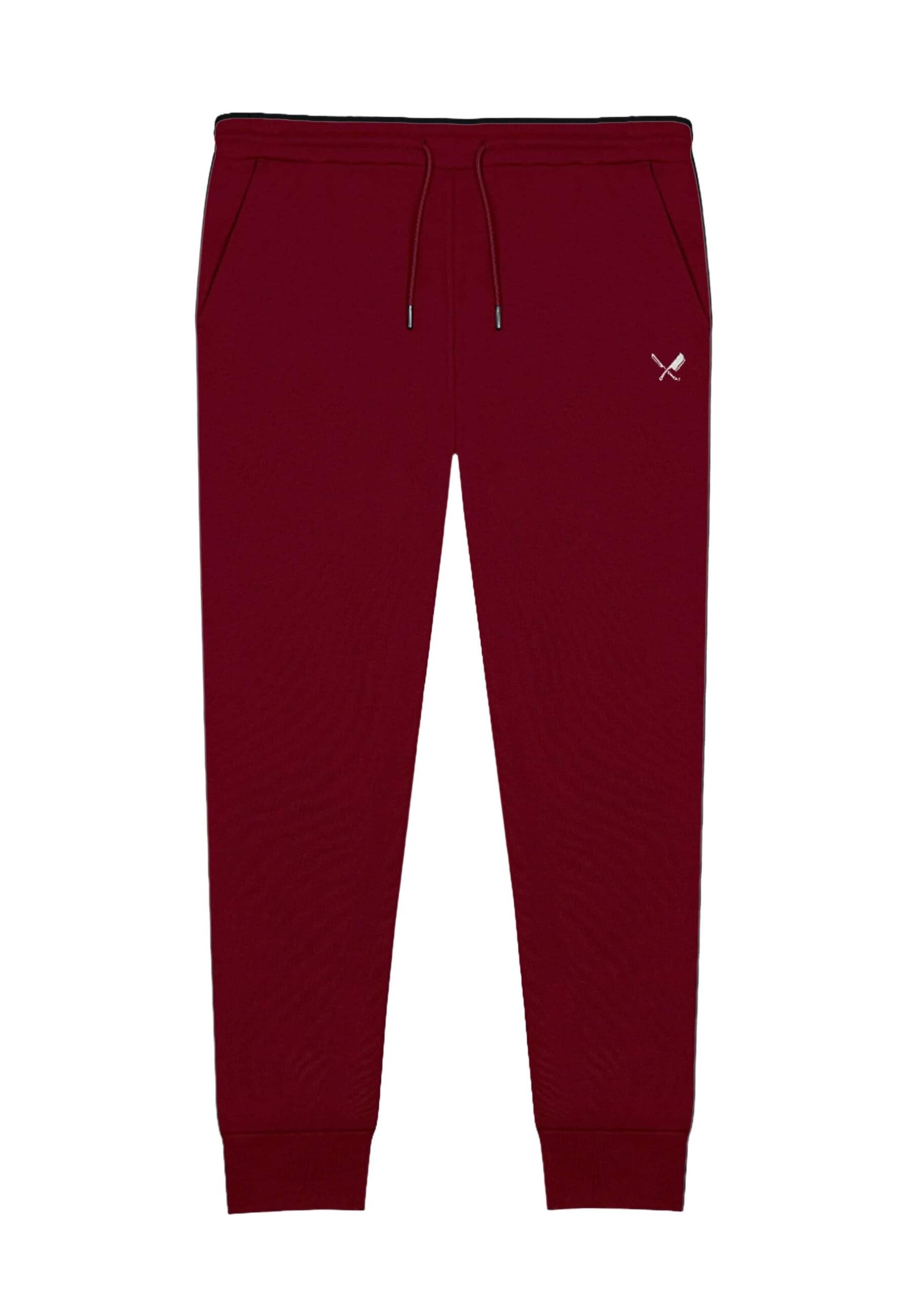 Distorted People Tapered Broek 'Classic' in Rood: voorkant