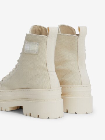 Tommy Jeans Schnürstiefelette in Beige